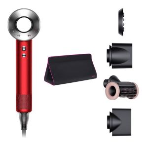 Фен Dyson Supersonic HD15 (красный) с 4 насадками и чехлом