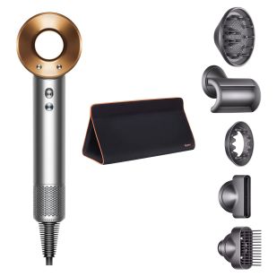 Фен Dyson Supersonic HD07 (медный) с 5 насадками и черным дорожным чехлом