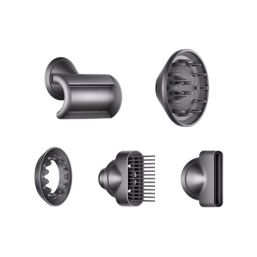 Фен Dyson Supersonic HD07 (белый) с 5 насадками