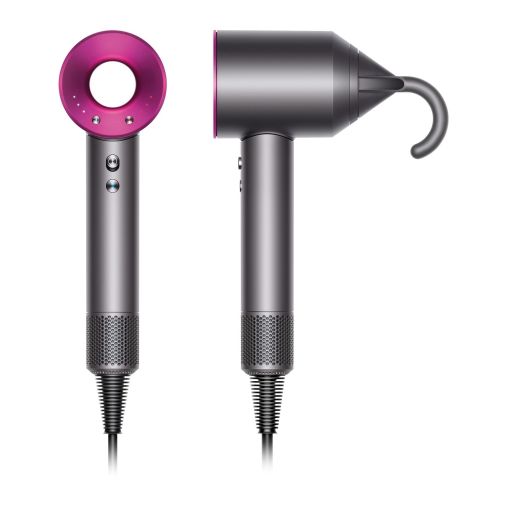 Фен Dyson Supersonic HD07 фуксия с 5 насадками в дорожном чехле и подставкой
