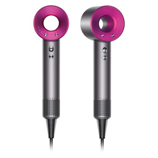 Фен Dyson Supersonic HD07 фуксия с 5 насадками в дорожном чехле и подставкой